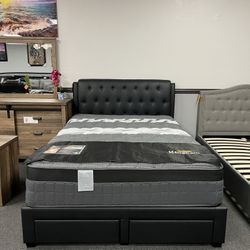 Black Queen Bed Frame 