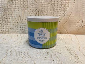White Tea And Sage 3 Wick Candles
