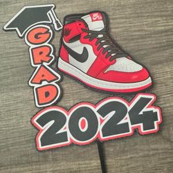 Graduation Sneaker Cake Topper 