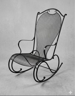 Vintage Mid Century Modern Industrial Woodard Rocker