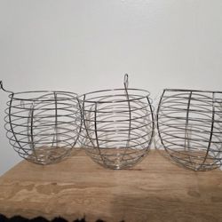 Small Hanging Metal Storage Baskets