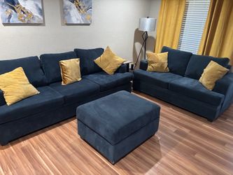 Sofa set with ottoman