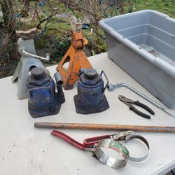 Bottle Hydraulic Jacks,  Car Stands,  Oil Filter Wrenches,  Storage Bin or Drain Pan