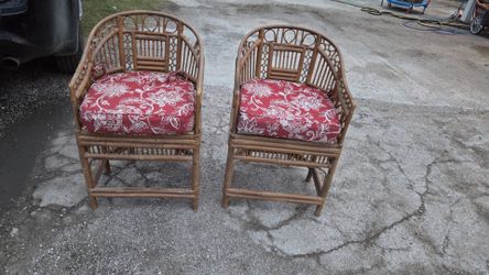 Vintage bamboo chairs