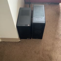 2 Black Computer Chassis 