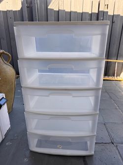 5-Drawer Plastic Storage Tower