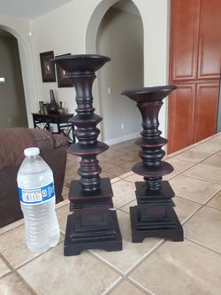 Candle Holder Heavy  wood