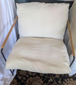 Modern Accent Chair with Wood Arms