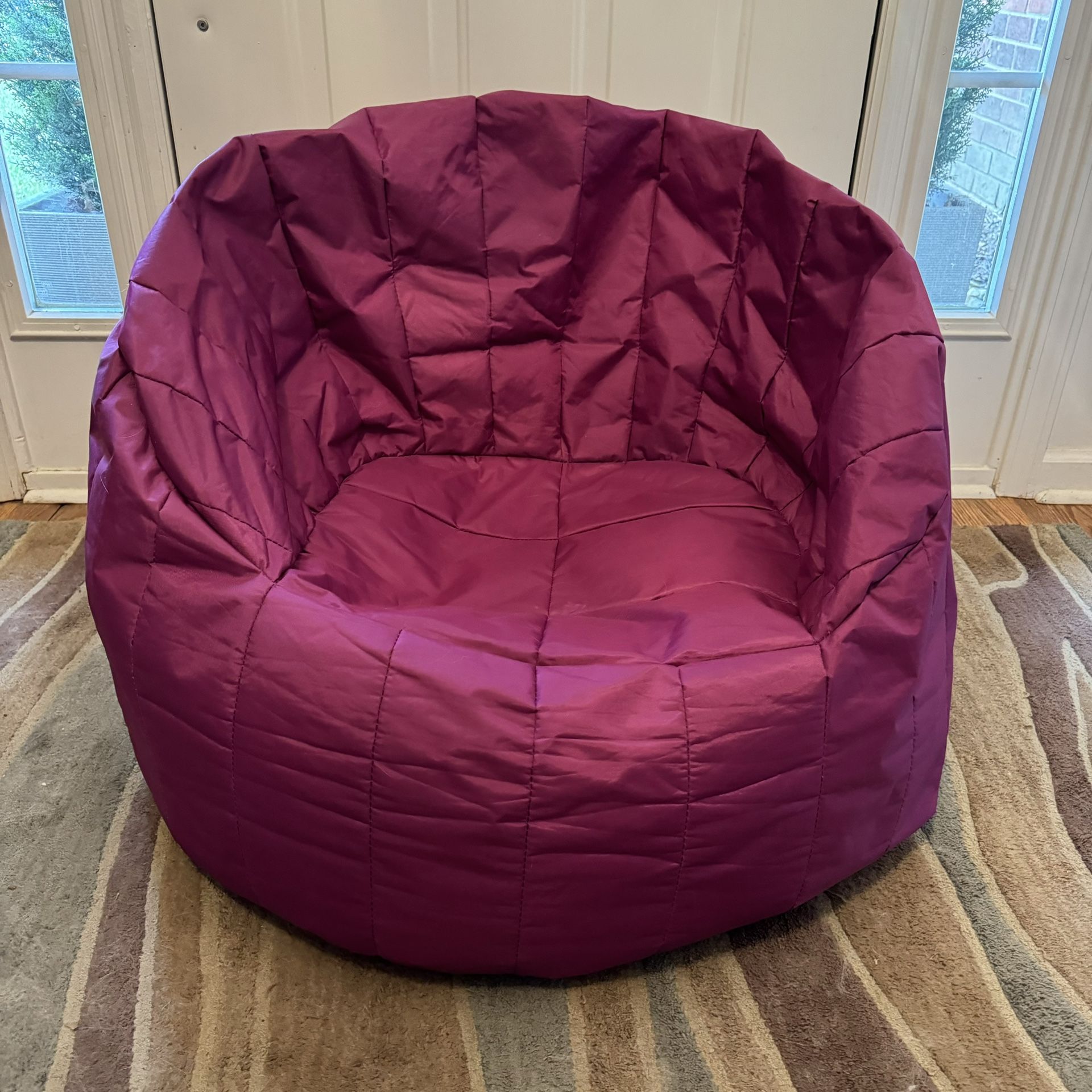 Big Joe Pink Purple Bean Bag Chair for Kids & Teens