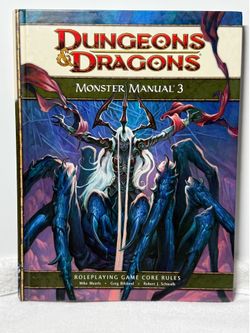 Dungeons & Dragons Monster Manual 3 4th Edition Hardcover