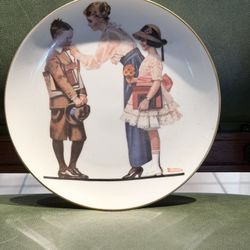 Vintage 1980 Norman Rockwell "Ready For School" collectible plate