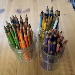 Colored Pencils In Jars
