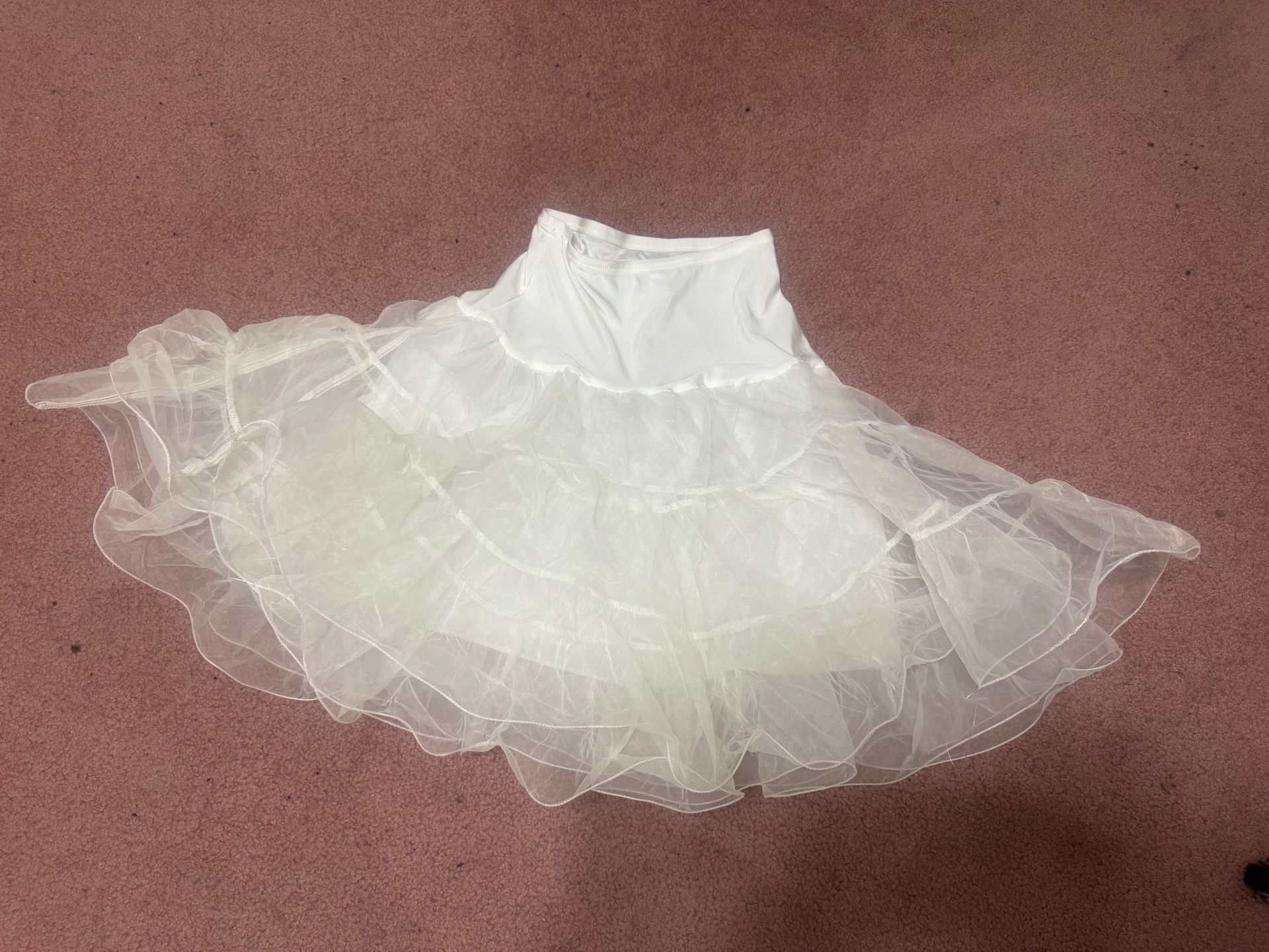 Medium pettycoat Chrinolin tutu white skirt dress costume vintage retro outfit