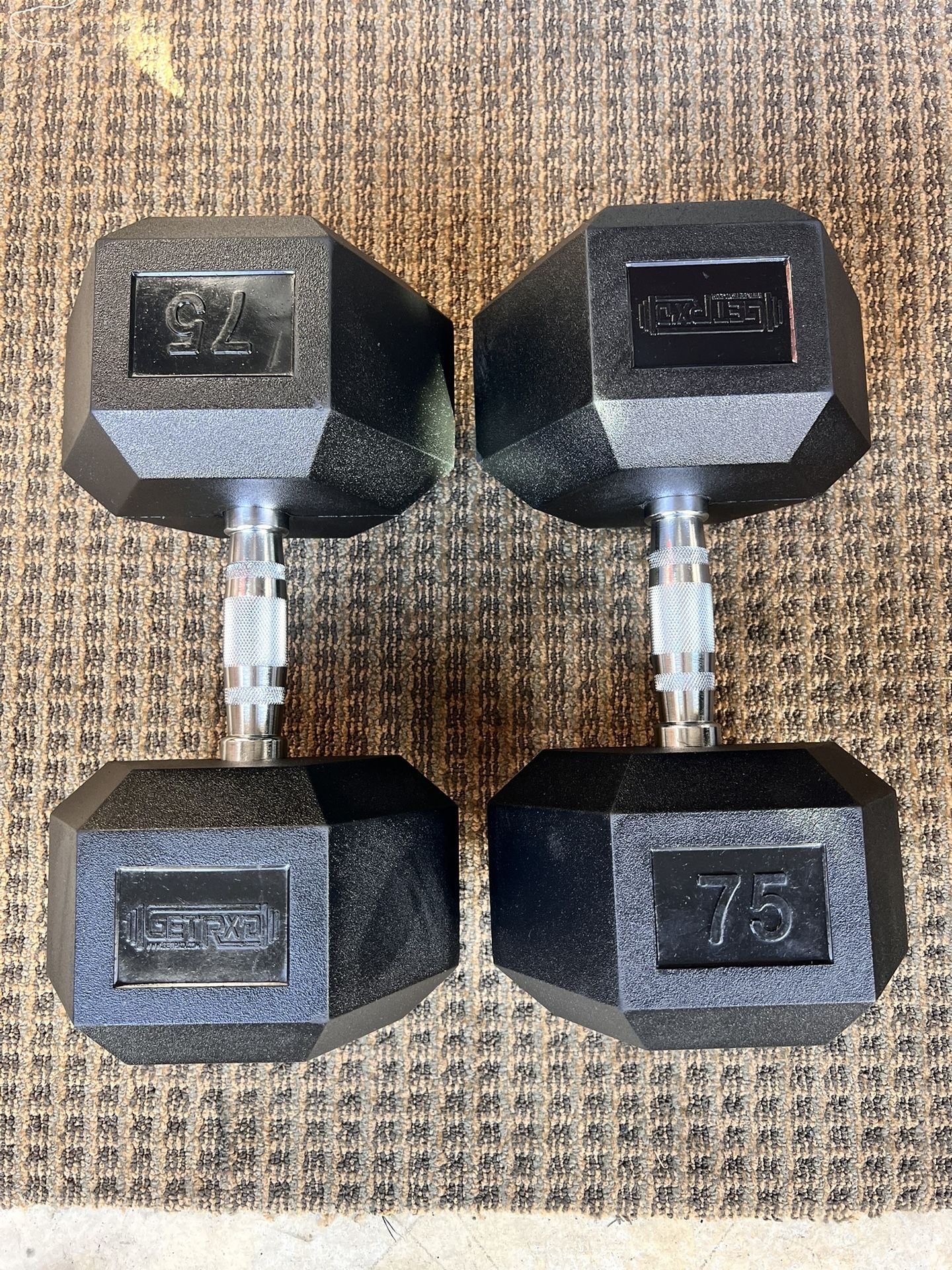 BIG HEAVY DUMBBELLS 75 LB. EACH DUMFRIES BOTH FOR $190