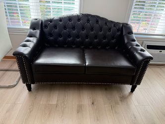 Leather seat sofa