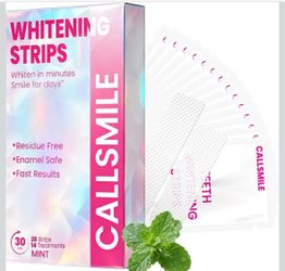 CALLSMILE Tiras blanqueadoras de dientes para dientes sensibles y usuarios primerizos, esmalte suave y seguro sin sensibilidad, 16 tratamientos (14 me