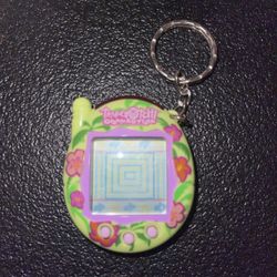Tamagotchi Connection V3 2004 Green Pink Tropical Hibiscus Flowers, works great!