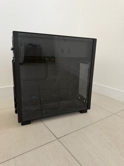 Black PC Case with Glass Side Panel – Case Only