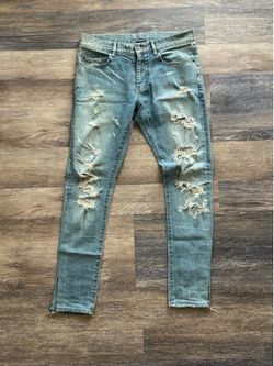 Saint Laurent Blue Crash Denim D02