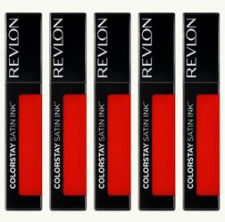 5 Pieces Of Revlon ColorStay Satin Ink Liquid Lipstick - 0.17 fl oz - Color 018 Fired Up