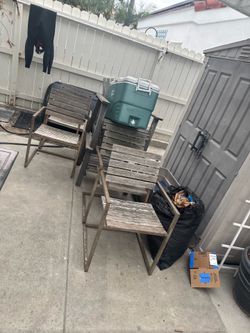 Teak table and 4 chairs