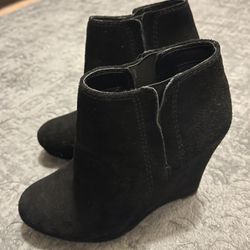 Black Suede Booties - Size 5.5 