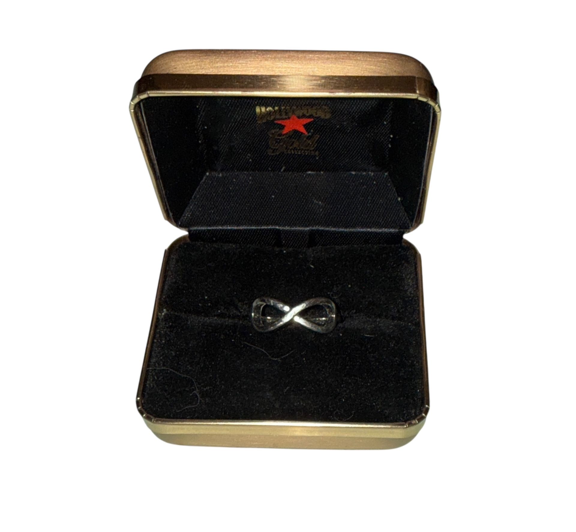 Silver Tone Infinity Love Ring Size 7.5