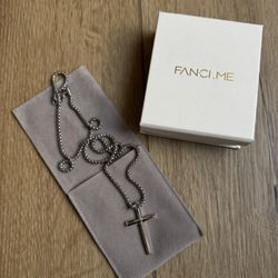 925 Sterling Silver Cross Pendant Necklace – New Chain, Minimalist Design