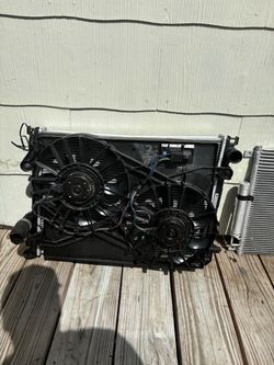 Radiator and fan
