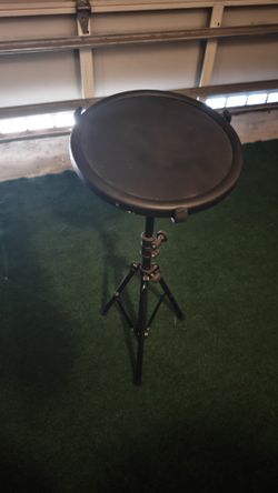 Adjustable Drum Practice Pad with Folding Tripod Stand Set