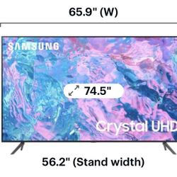 Brand New Samsung - 75” Class CU7000 Crystal UHD 4K Smart Tizen TV