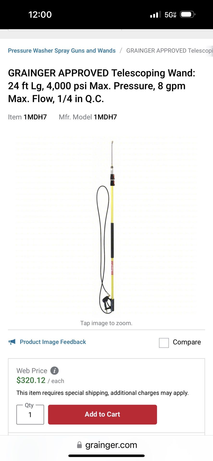 Pressure Washing Extension Pole
