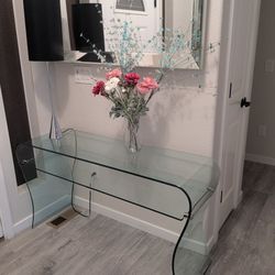 supermodern glass entryway table