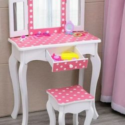 Kids Zimtown Polka Dot Vanity 