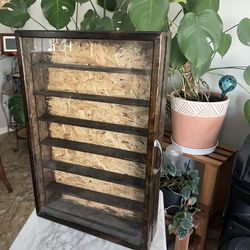 7 Shelf Glass Close Cabinet 