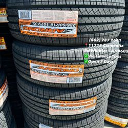 235/60R18 Arroyo Set of Tires Installed and Balanced Set de Llantas Nuevas Instaladas y Balanceadas