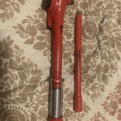 Knipex 98-33-50 Insulated Torque Wrench 5-50 Nm 3/8" square drive & extension