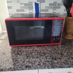 Red And Black Microwave 