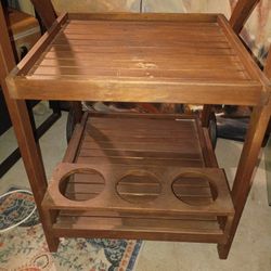 Wooden Bar Cart 
