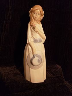 Nadal Porcelain Figurine " Girl With Blue Hat"
