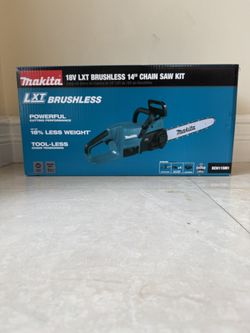 Makita LXT 14 in. 18V Lithium-Ion Brushless Electric Battery Chainsaw Kit (4.0 Ah)