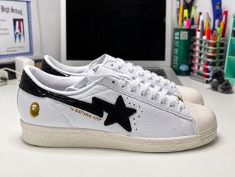 Adidas x BAPE Superstar Vintage White Black Men’s Size 8 NEW
