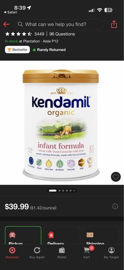 Organic Kendamil formula