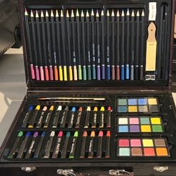 Art Supply 186-Piece Mega Wood Box