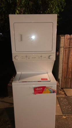 Frigidaire Stacked Washer and gas dryer