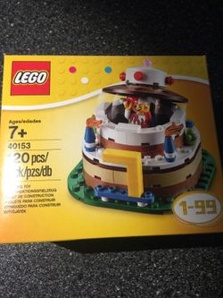 Birthday Cake Table Decoration Lego Set 40153 with jester mini figure!