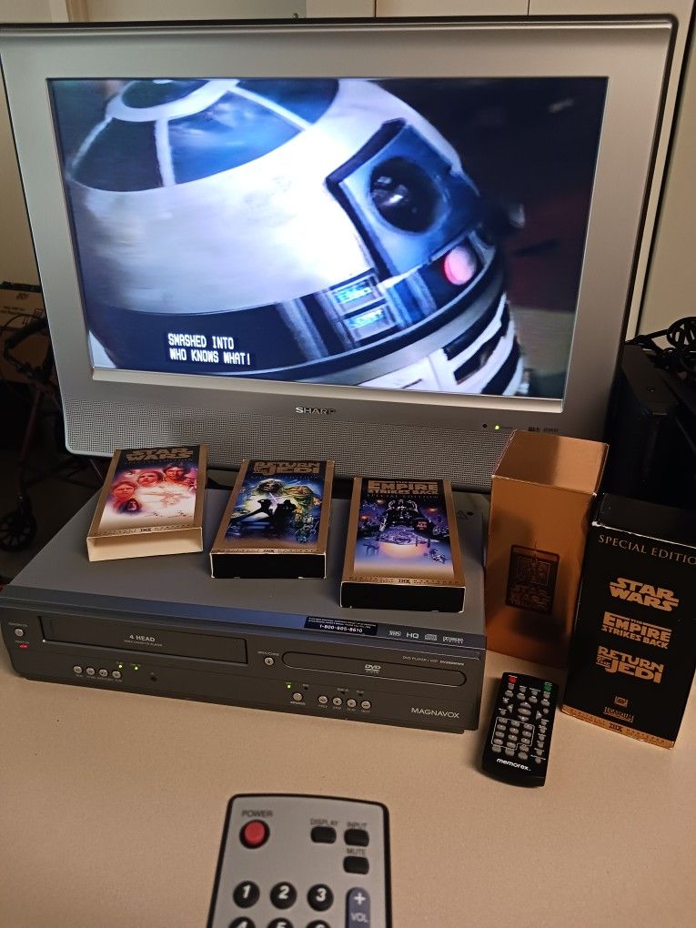 Star Wars Trilogy VHS Box Set Movies With JVC 19 Head Energy