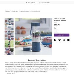 Princess House Portable Blender