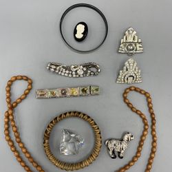 Assorted Jewelry Necklace Bracelets Pins