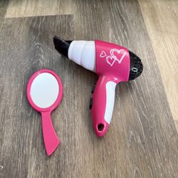 Pretend Play Hairdryer And Mirror Set